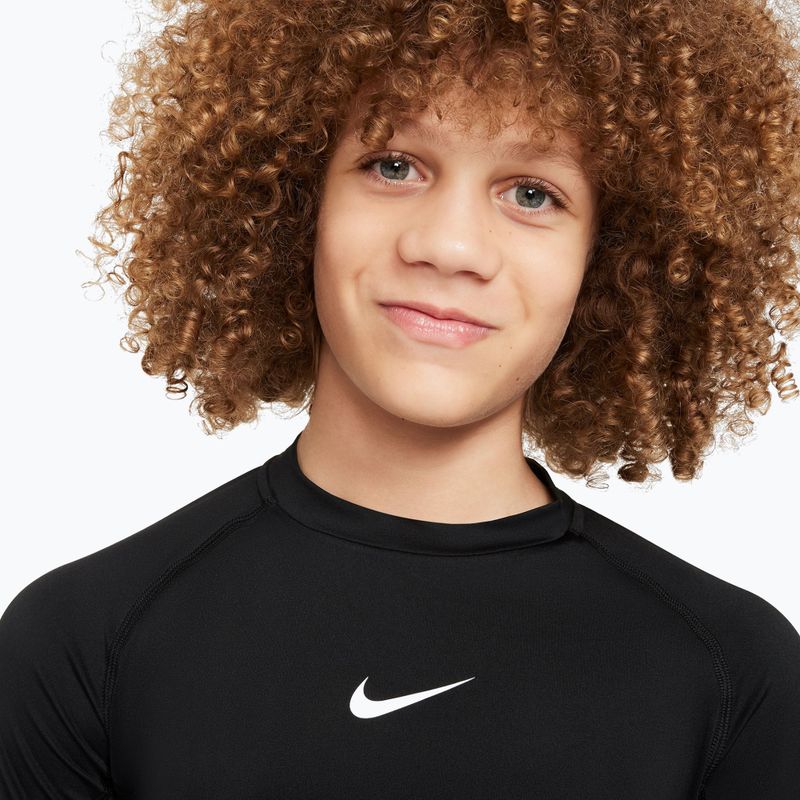 Longsleeve pentru copii Nike Pro Dri-Fit black/white 4