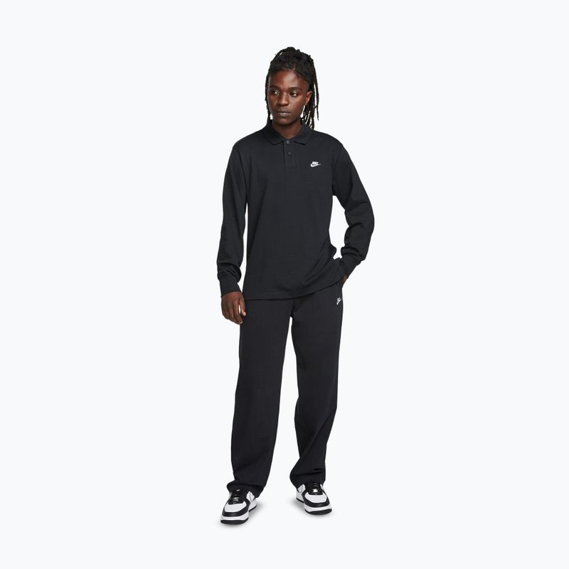 Pantaloni pentru bărbați Nike Sportswear Club Knit Open-Hem black/white 2