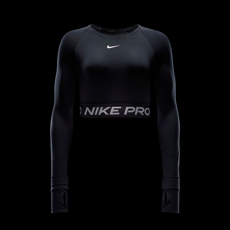 Longsleeve de antrenament pentru femei Nike Pro 365 Dri-Fit black/white 5