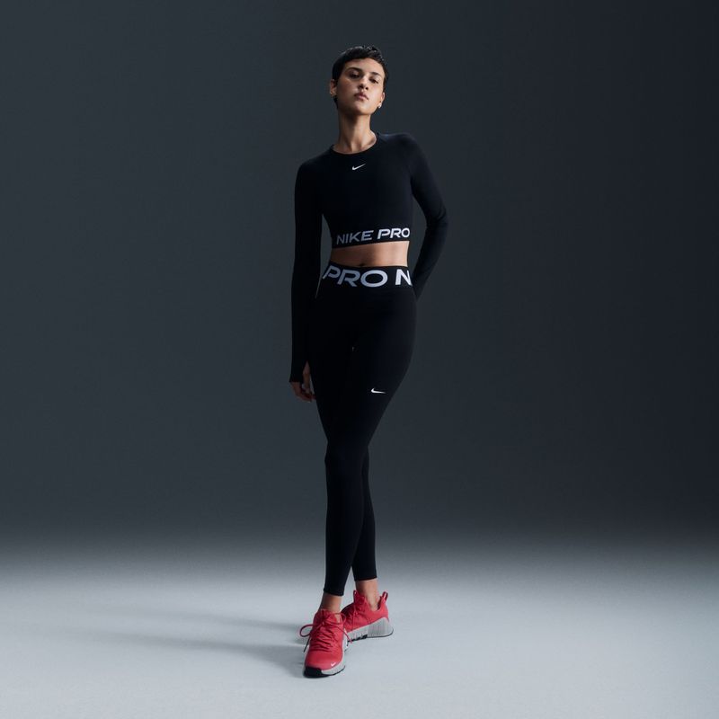 Longsleeve de antrenament pentru femei Nike Pro 365 Dri-Fit black/white 7