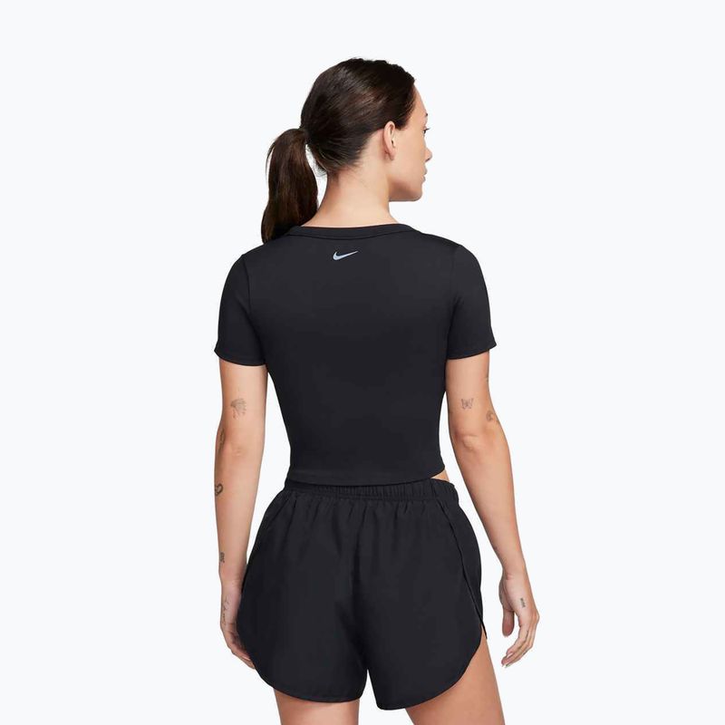 Tricou de antrenament pentru femei Nike One Fitted Dri-Fit Cropped Top black 3