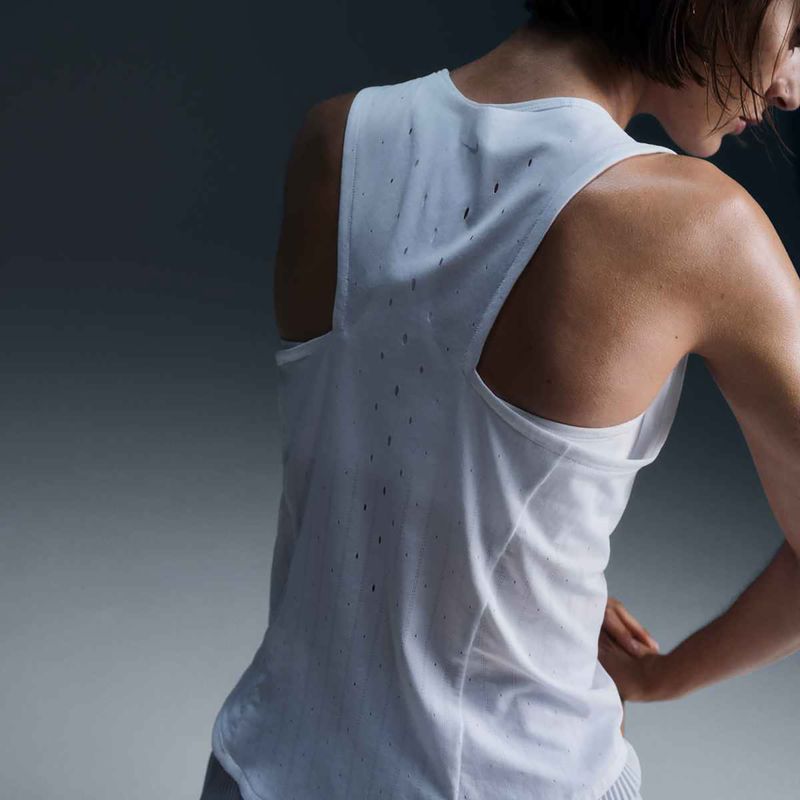 Tricou de alergare pentru femei Nike AeroSwift Dri-Fit ADV Singlet white / black / black 5