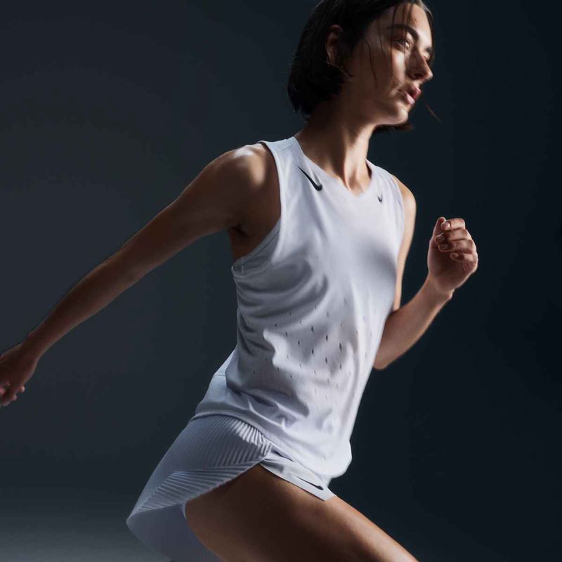 Tricou de alergare pentru femei Nike AeroSwift Dri-Fit ADV Singlet white / black / black 6