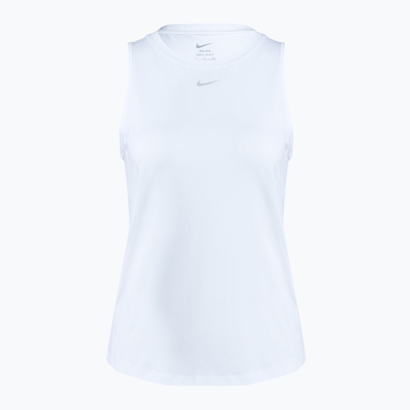 Tank top de antrenament pentru femei Nike One Classic Dri-Fit white/black