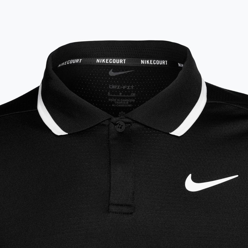 Tricou polo de tenis pentru bărbați  Nike Court Dri-Fit Advantage black/white 3