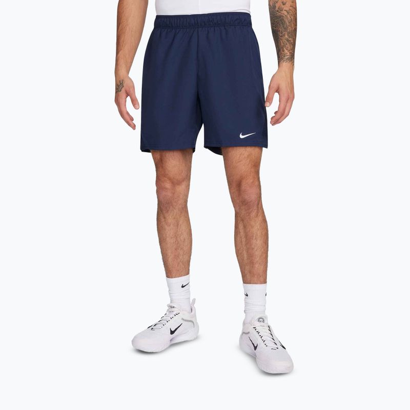 Pantaloni scurți de tenis pentru bărbați Nike Court Dri-Fit Victory 7" obsidian/white