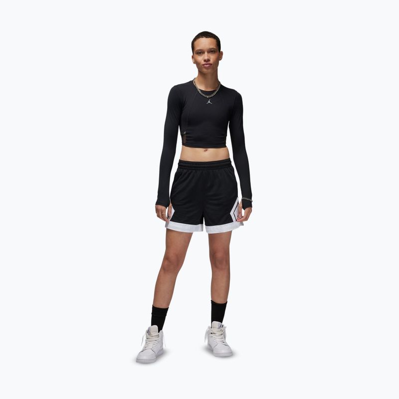 Pantaloni scurți de baschet pentru femei Nike Jordan Sport Diamond 4" black/white/white/black 2