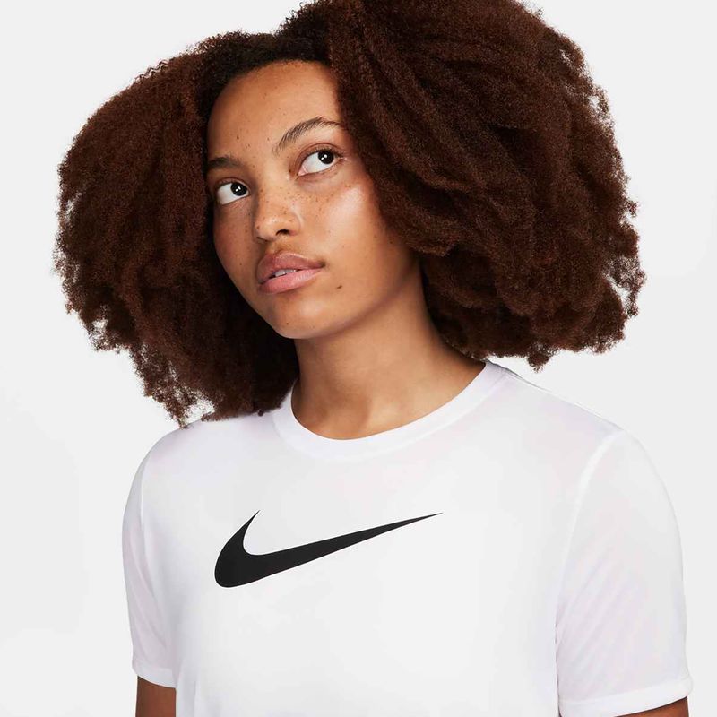 Tricou de antrenament pentru femei Nike Dri-Fit white/black 4