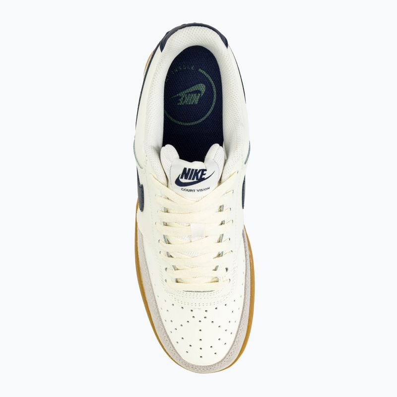 Încălțăminte pentru bărbați Nike Court Vision Low sail / gum light brown / light iron ore / midnight navy 5