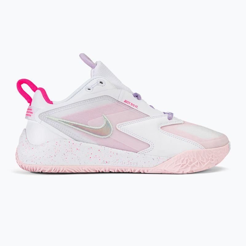 Pantofi de volei Nike Zoom Hyperace 3 SE alb/roz intens/spumă mentă/ceață violet/spumă roz 2