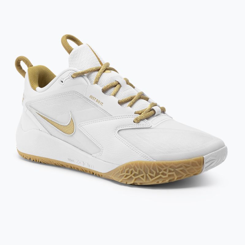 Nike Zoom Hyperace 3 pantofi de volei alb/mtlc gold-photon dust