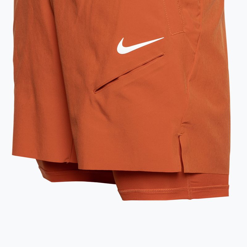 Pantaloni scurți de tenis pentru bărbați Nike Court Dri-Fit Slam rust factor/pink quartz/white 3