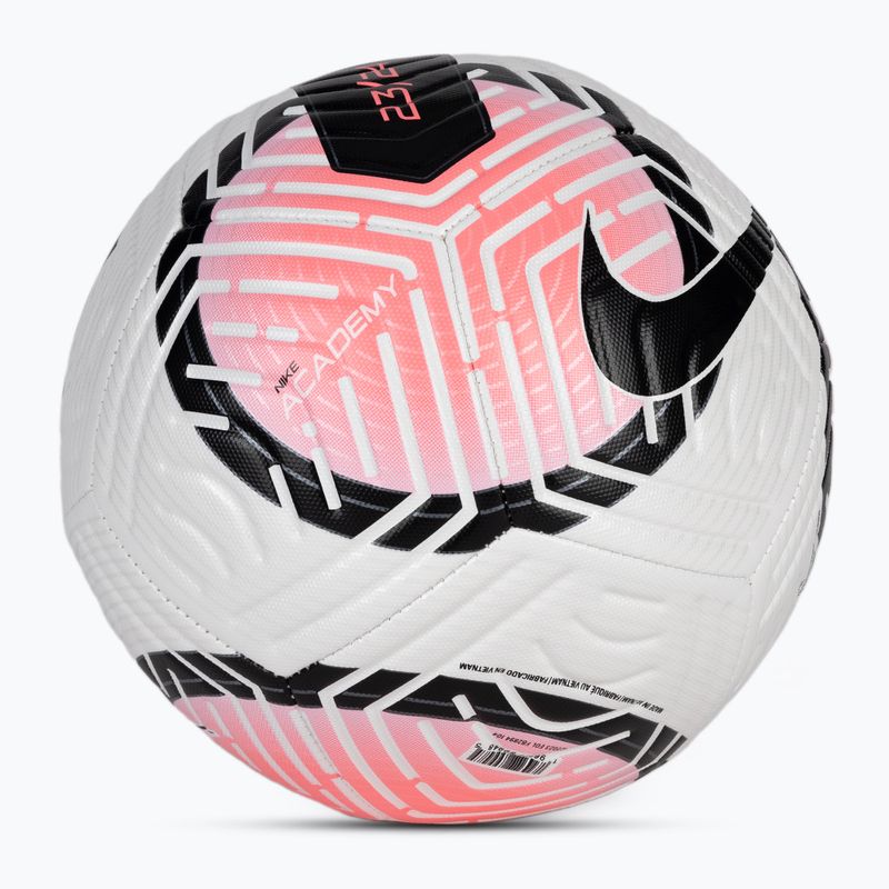 Minge de fotbal Nike Academy white/sunset pulse/black mărimea  4 2