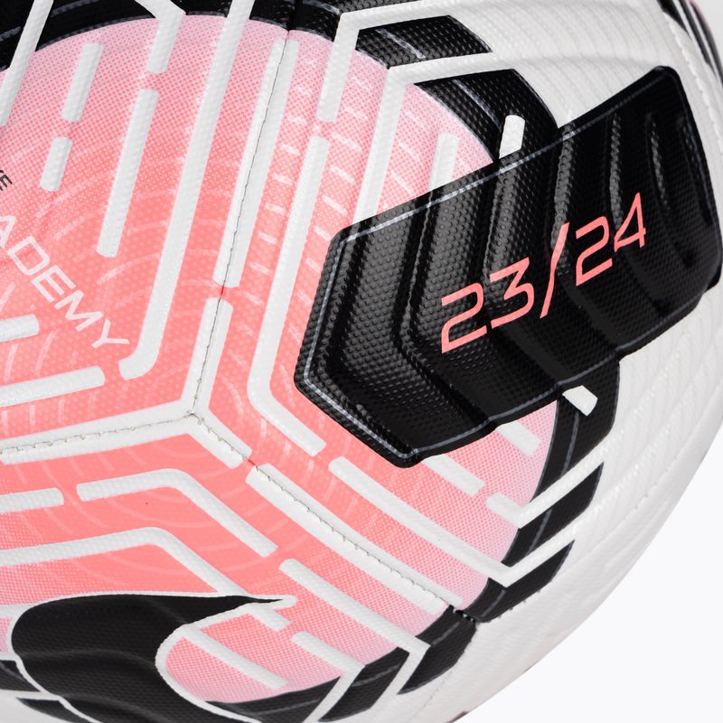 Minge de fotbal Nike Academy white/sunset pulse/black mărimea  4 3