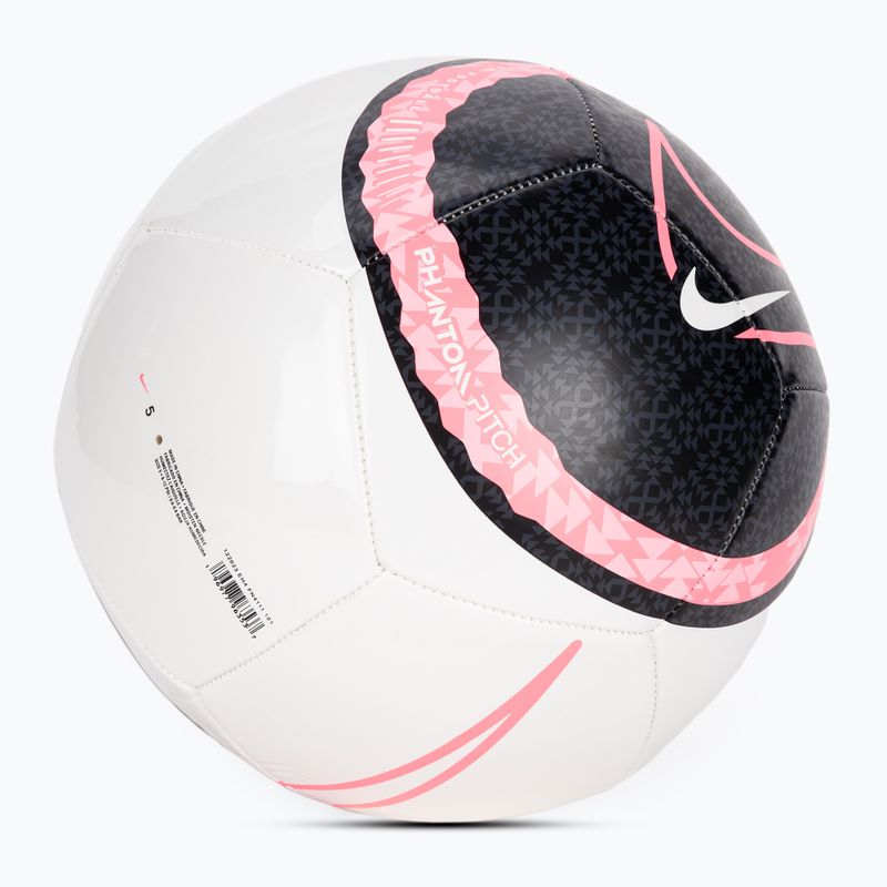 Minge de fotbal Nike Phantom white/black/sunset pulse mărimea  5 2