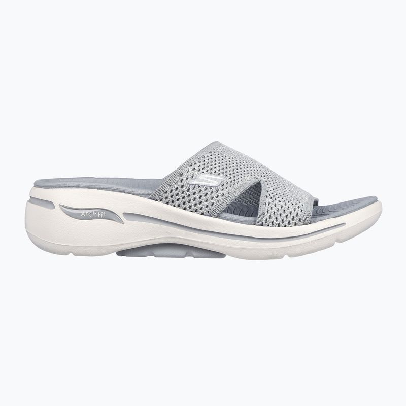 Papuci pentru femei SKECHERS Go Walk Arch Fit Sandal Joyful gray 9