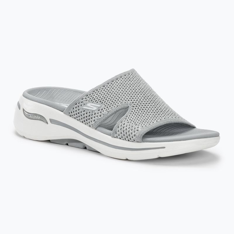 Papuci pentru femei SKECHERS Go Walk Arch Fit Sandal Joyful gray