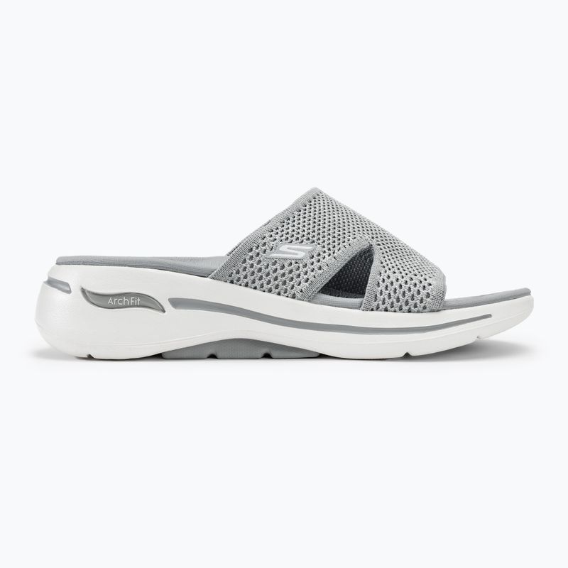 Papuci pentru femei SKECHERS Go Walk Arch Fit Sandal Joyful gray 2