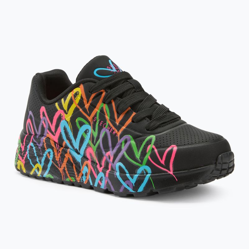 Încălțăminte pentru copii SKECHERS JGoldcrown Uno Lite Spread The Love black/multicolor