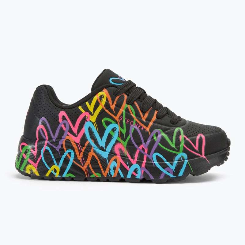 Încălțăminte pentru copii SKECHERS JGoldcrown Uno Lite Spread The Love black/multicolor 2