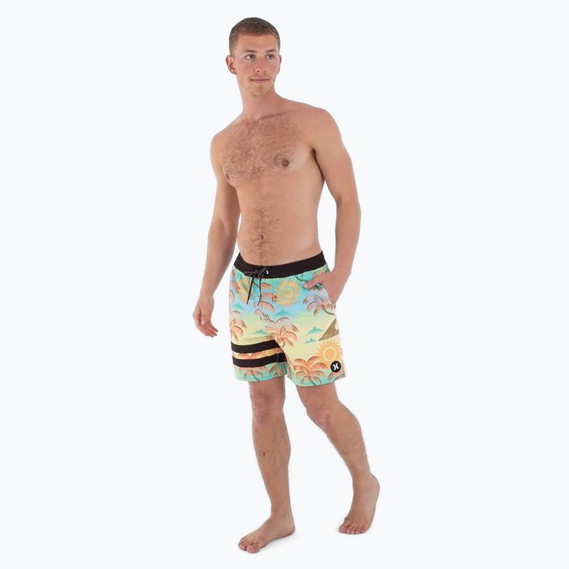 Șort de înot pentru bărbați Hurley Phantom Eco Block Party Volley 17" pineapple 2