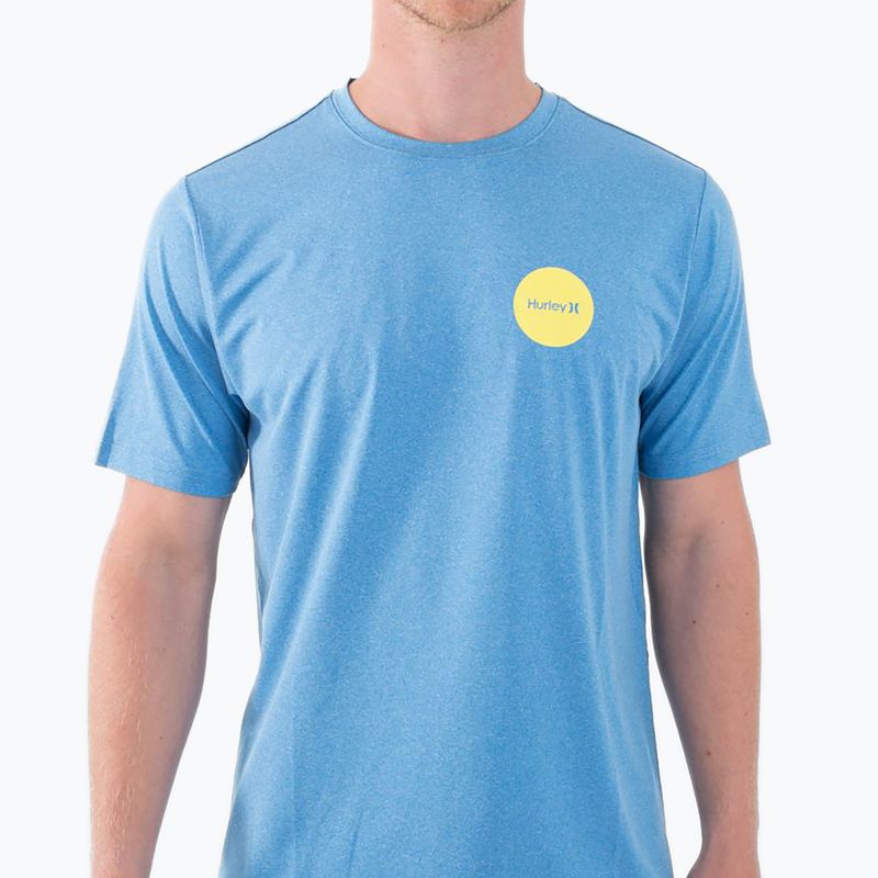 Tricou pentru bărbați  Hurley Everyday Hybrid Upf kingdom blue heather 5