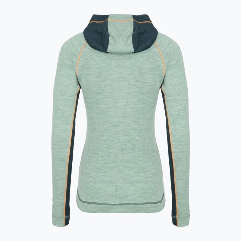 Bluză termoactivă pentru femei Smartwool Classic Thermal Merino Base Layer 1/2 Zip Hoodie Boxed twilight/arctic green 2