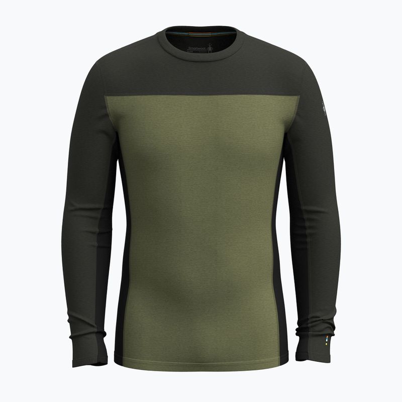 Bluză termică pentru bărbați Smartwool Classic Thermal Merino Base Layer Colorblock Crew Boxed moss 3