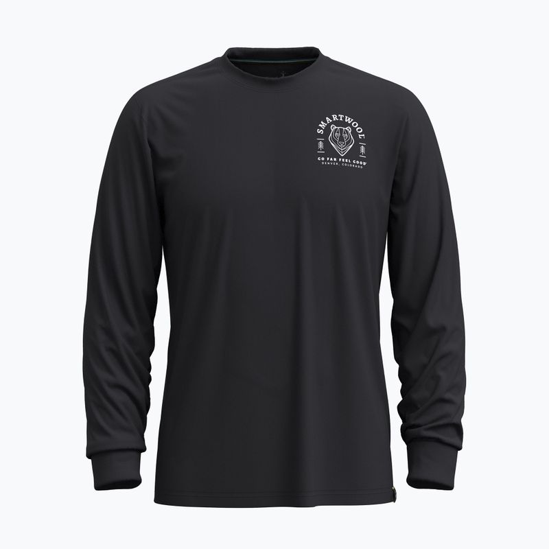 Longsleeve pentru bărbați Smartwool Bear Stare Graphic black