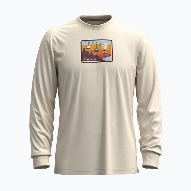 Longsleeve pentru bărbați Smartwool Gondola Ride Graphic almond