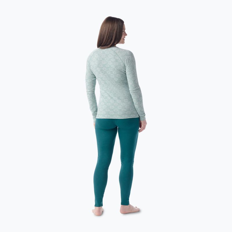 Bluză termică pentru femei Smartwool Merino 250 Baselayer Crew Boxed arctic green digi snow 2