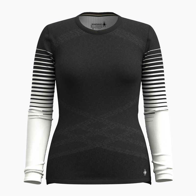Bluză termică damă Smartwool Intraknit Thermal Merino Base Layer Pattern Crew black 3