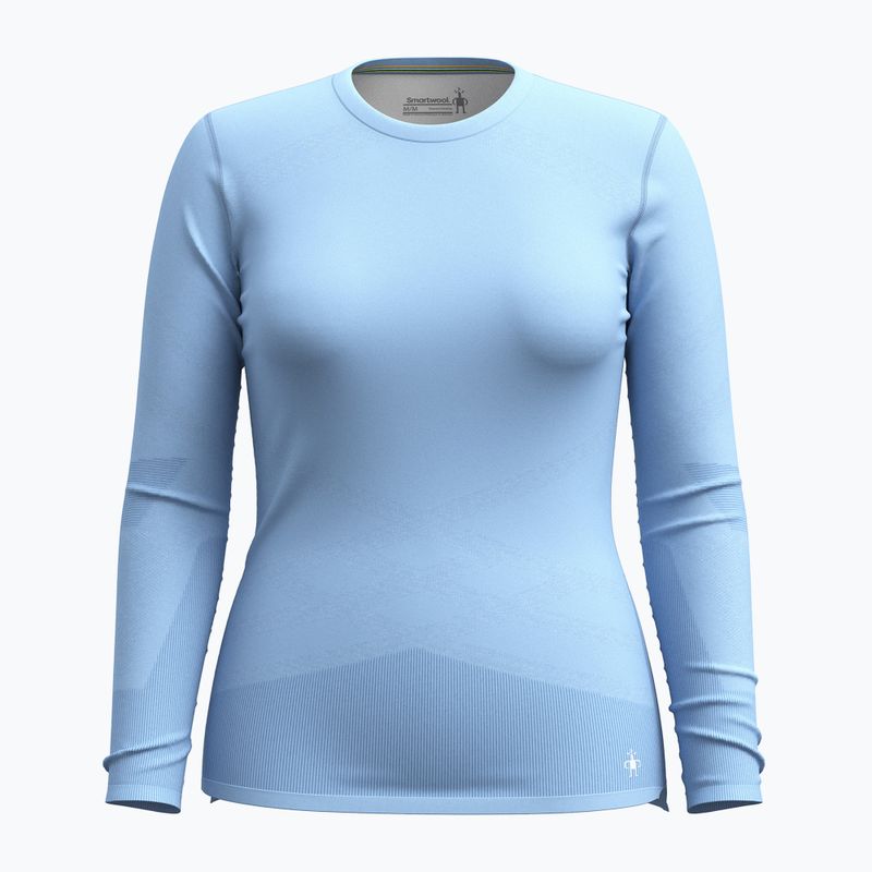 Bluză termică damă Smartwool Intraknit Thermal Merino Baselayer Crew serene blue/white 3