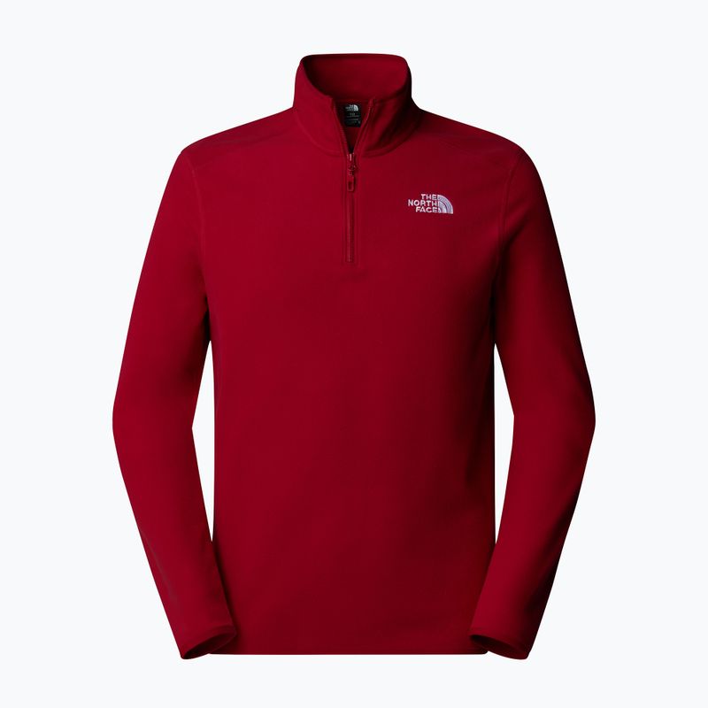 Hanorac pentru bărbați  The North Face 100 Glacier 1/4 Zip garnet red