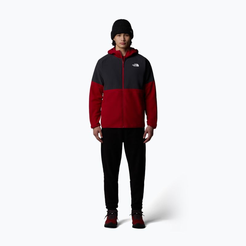 Bluză pentru bărbați The North Face Glacier Heavyweight Full Zip HD garnet red/asphalt grey 2