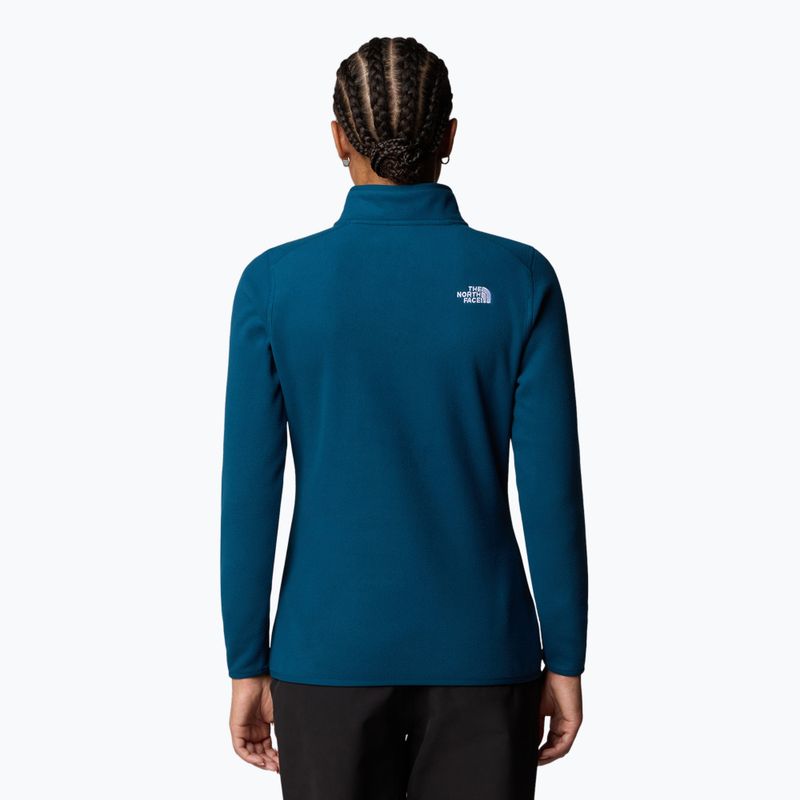 Hanorac pentru femei The North Face 100 Glacier 1/4 Zip midnight petrol 3