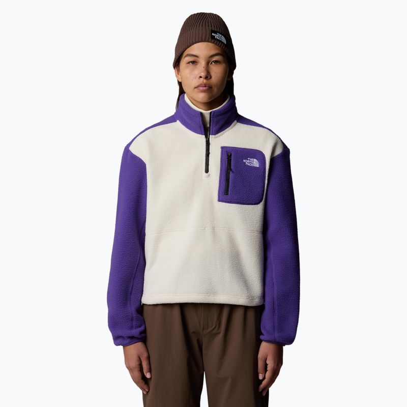 Bluză pentru femei The North Face Yumiori 1/4 Zip white dune/peak purple