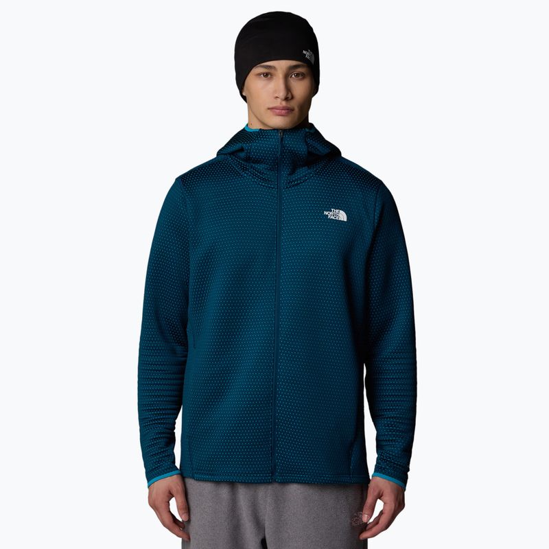 Bluză de trekking pentru bărbați The North Face Vertical Thermal FZ Hoodie midnight petrol