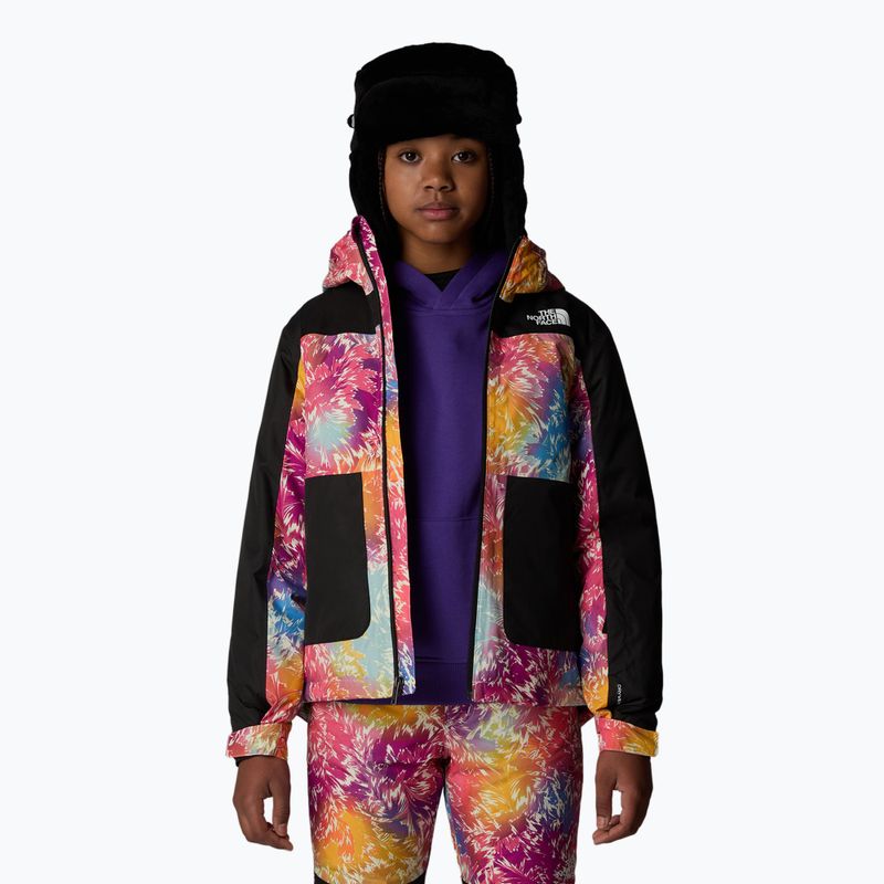 Geacă de schi pentru copii The North Face Freedom Insulated radiant poppy blowing wind print 4