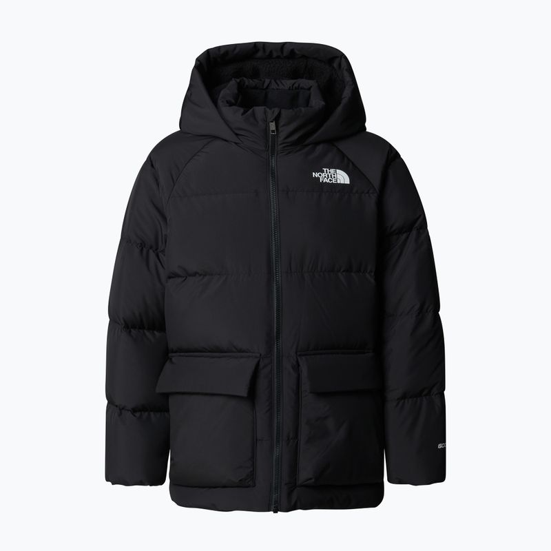 Geacă cu puf pentru copii The North Face Teen North Down Fleece Lined Short Parka tnf black