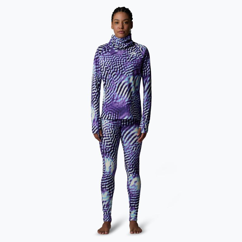 Longsleeve termoactiv pentru femei The North Face Baselayer Dragline peak purple the lift print 2