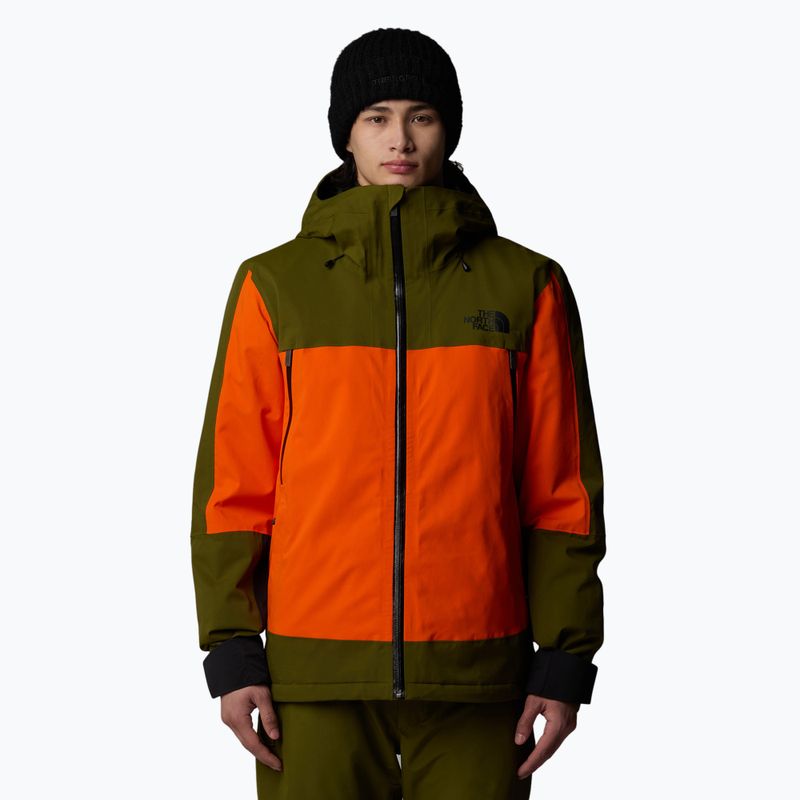 Geacă de schi pentru bărbați The North Face Mount Bre orange/forest olive