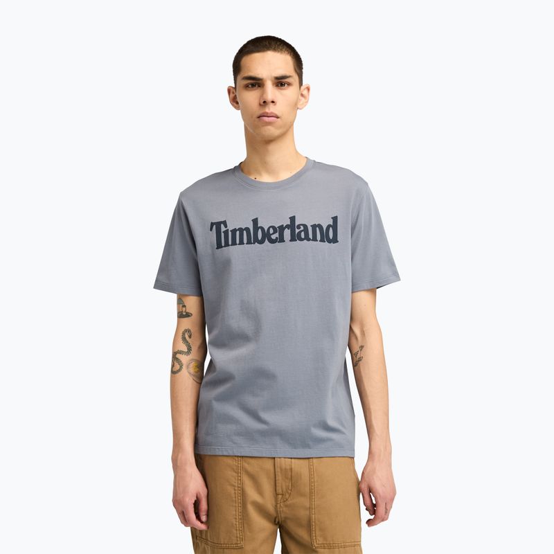 Tricou pentru bărbați  Timberland Tfo Wordmark Logo folkstone grey