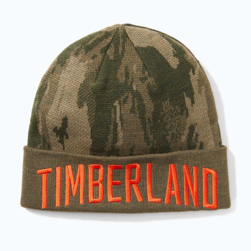 Căciulă de iarnă pentru bărbați Timberland Camo Jacquard Hat leaf green