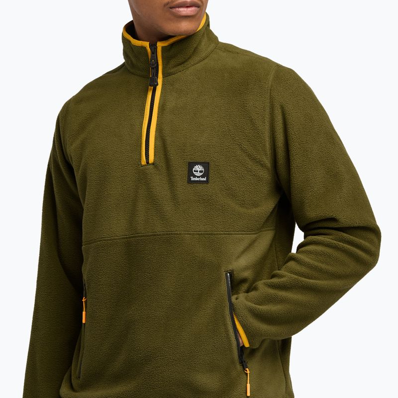 Bluză pentru bărbați Timberland Polar 1/4 Zip Fleece dark olive 3