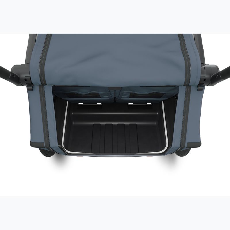 Remorcă de biciletă pentru fouă persoane Thule Chariot Cab dark slate 2