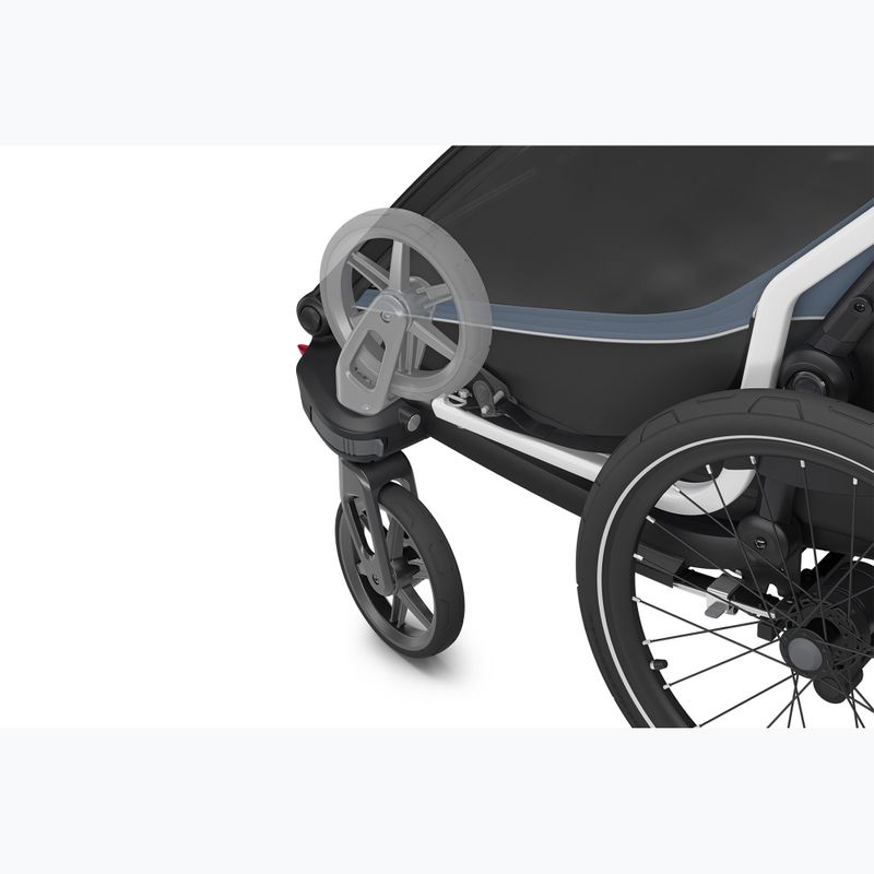 Remorcă de biciletă pentru fouă persoane Thule Chariot Cab dark slate 6