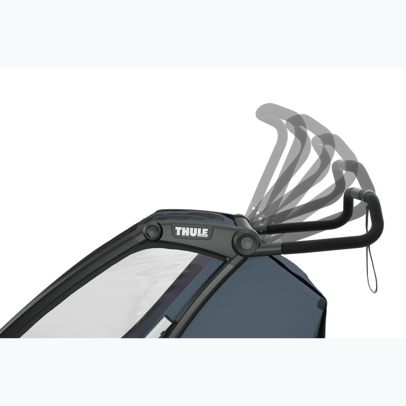 Remorcă de biciletă pentru fouă persoane Thule Chariot Cab dark slate 7