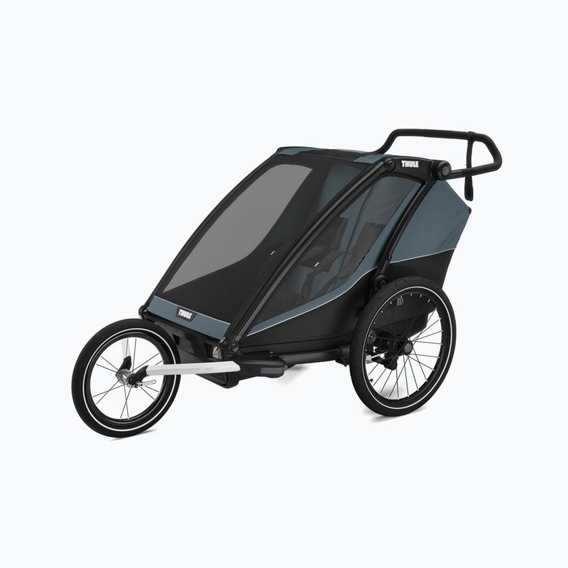 Remorcă de biciletă pentru fouă persoane Thule Chariot Cab dark slate 10