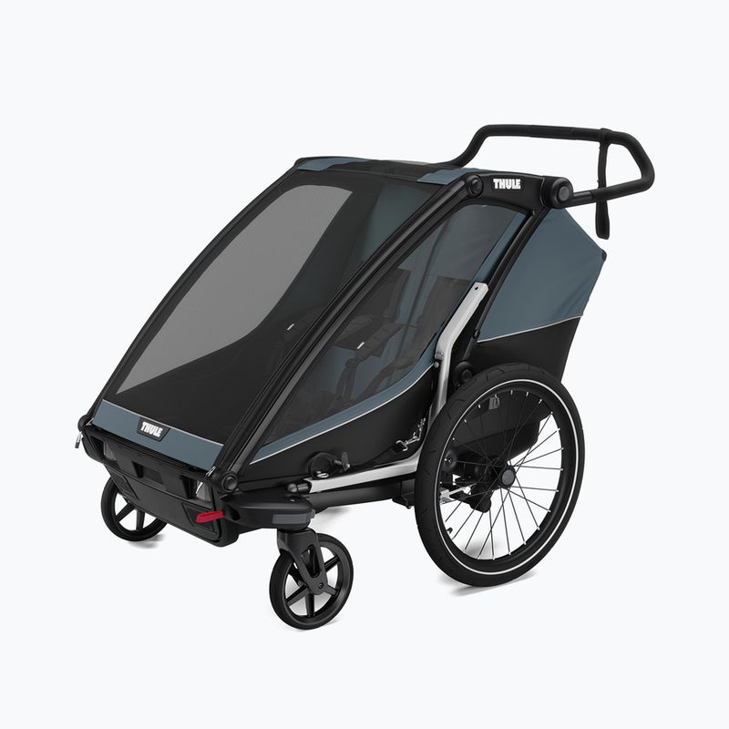 Remorcă de biciletă pentru fouă persoane Thule Chariot Cab dark slate 13